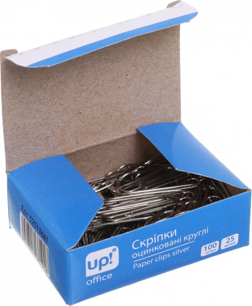 Скрепки оцинкованные 25 мм 100 шт. UP! (Underprice)