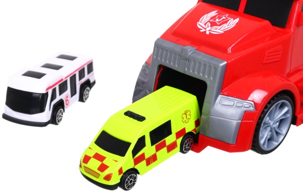 Ігровий набір Shantou місто вантажівка-кейс 42x9x13 см червоний 666-01K