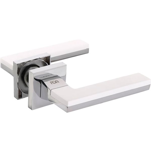 Ручка на розетке RDA Domino Z-49 хром/белый