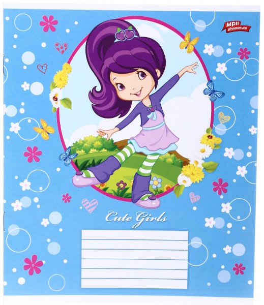 Зошит шкільний 12 аркушів у косу лінію в асортименті Мрії збуваються