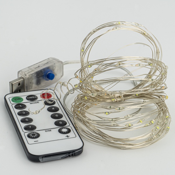 Декоративная гирлянда Altalusse (INL-2104U-100 Multicolor) встроенный светодиод (LED) 100 ламп 10 м 