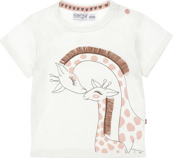 Футболка для девочек Dirkje р.92 белый с рисунком T46315-35 