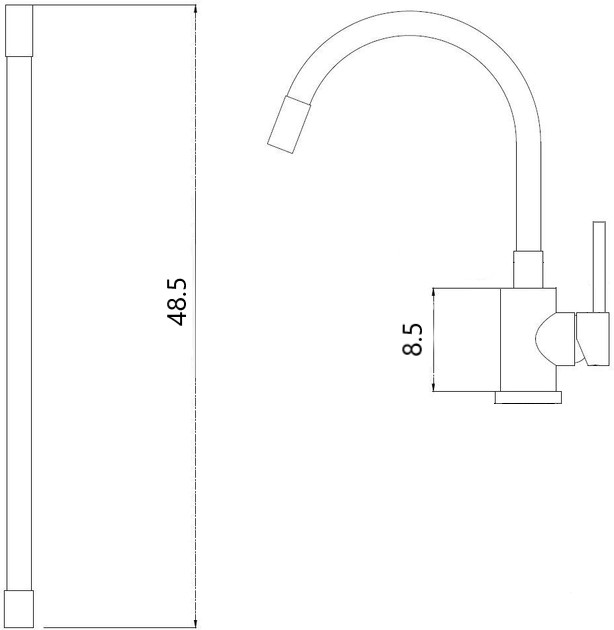 Смеситель для кухни Silver TWIST SLUN0721