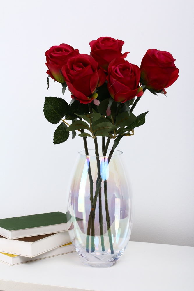 Ваза стеклянная Wrzesniak Glassworks Luster 26 см перламутровая 17-10111