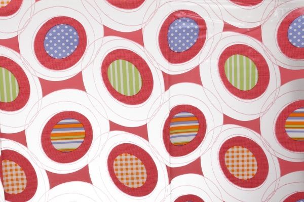 Скатертина Cristal Eco 120x160 см червоний/прозорий Gemitex 