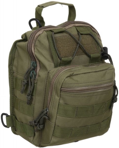 Сумка ESDY олива 7 л тактическая плечевая EDC