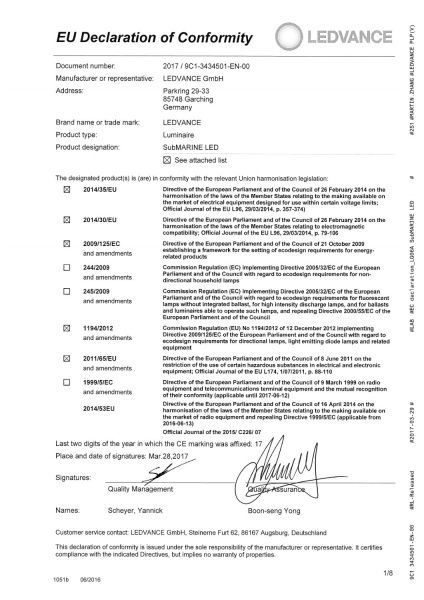 Світильник лінійний Ledvance LED 36 Вт 4000 К білий 