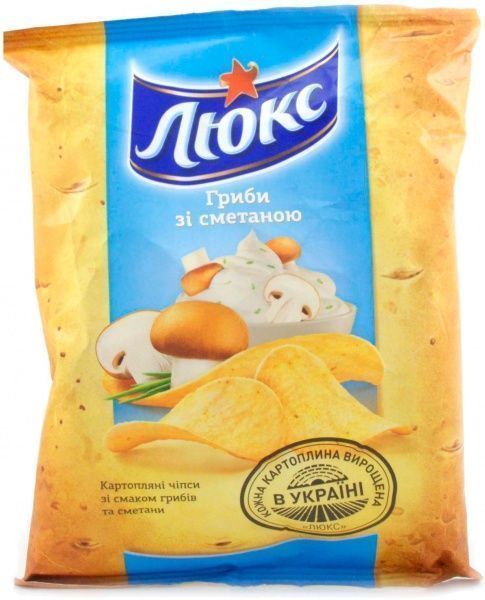 Чипсы Люкс Сметана-грибы 71 г 