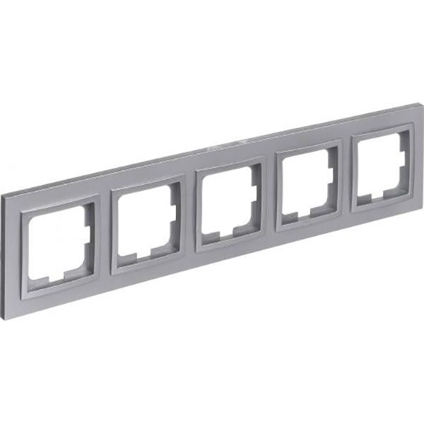 Рамка п'ятимісна Mono Despina універсальна сріблястий 102-210000-164