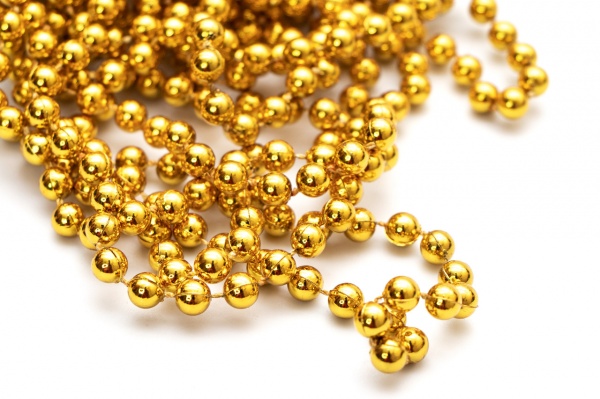 Намисто для ялинки Девілон 250478 6мм 6 м золото