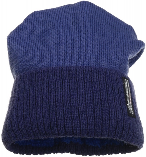 Шапочка детская для мальчика Kraft+ р.48-50 темно-синий с синим 2014 