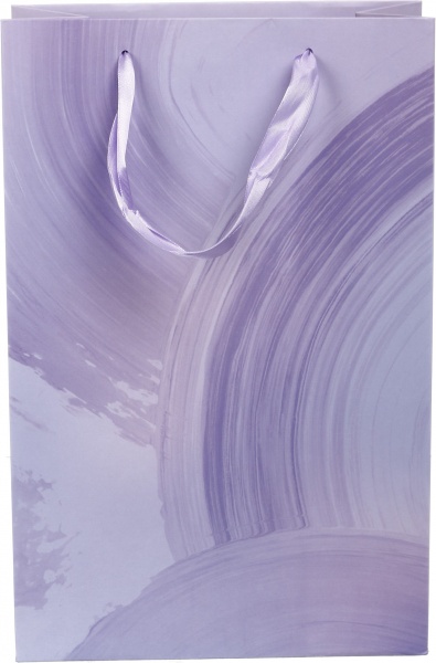 Пакет подарочный LL-1 D-1139 лавандовый мазки краски