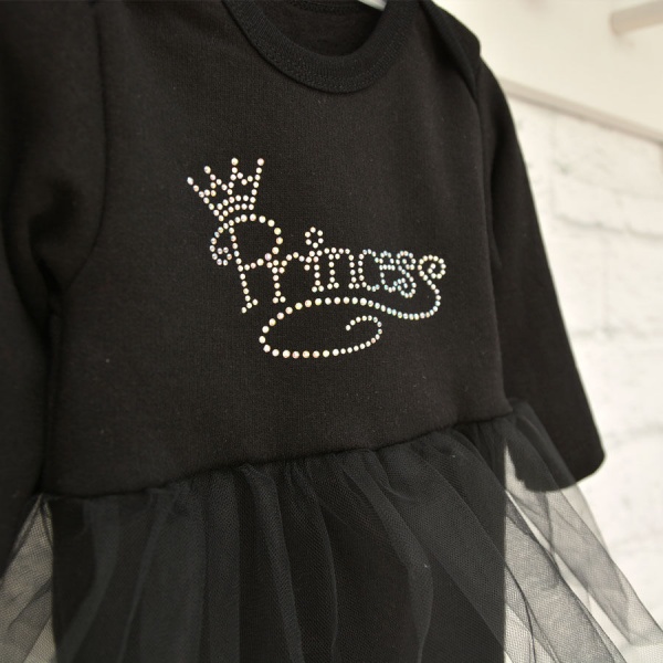 Боди для девочки Blanka Принцесса р.74 черный 110022 