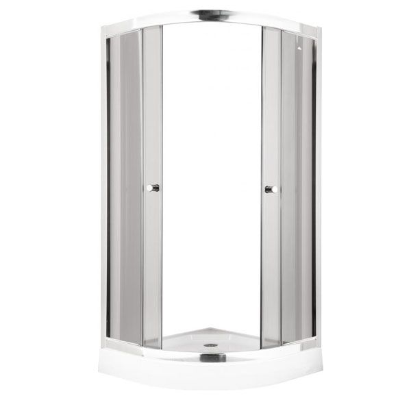 Душова кабіна Korra K-602 900x900x1985 профіль хром, скло чайне