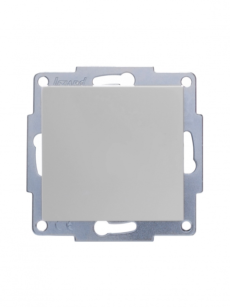 Выключатель одноклавишный Lezard Vesna без подсветки белый 742-0288-100