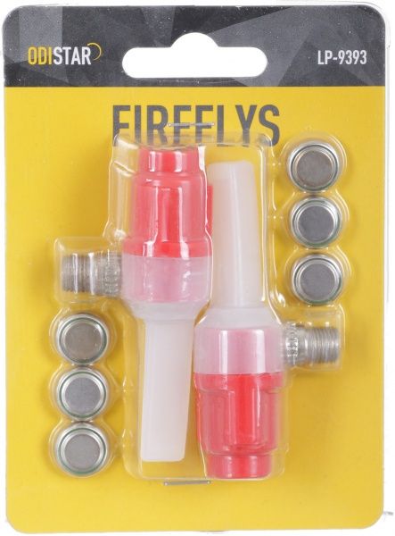 Фонарь велосипедный LP Electro для колес LP-9393 (RD) 2 шт. красный 