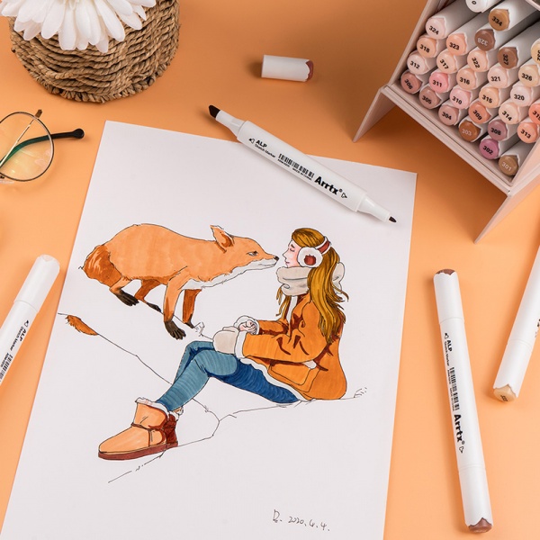 Набор маркеров Arrtx спиртовых Alp ASM-02SK 36 цветов оттенок кожи LC302208 