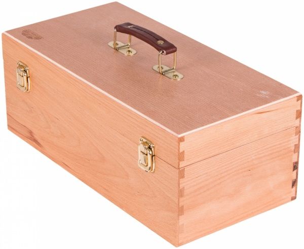 Пенал для художественных материалов деревянный 40х20х15 см