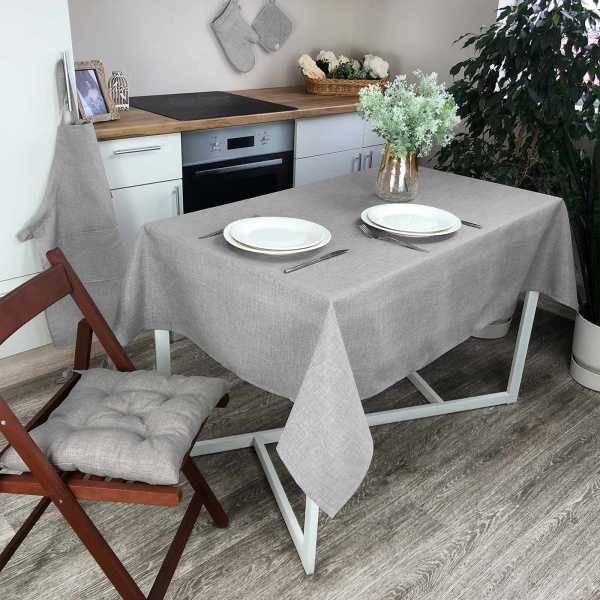 Скатертина Gray Milan 136x180 см сірий Прованс 