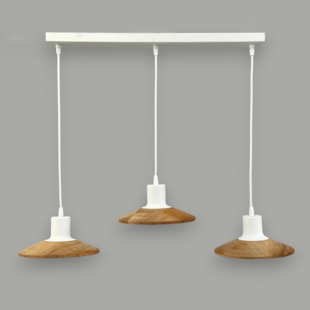 Світильник підвісний Светкомплект Hat 3xGX53 білий/дерево