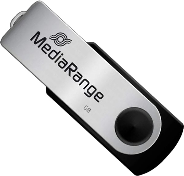 Флеш-память USB MediaRange 64 ГБ USB 2.0 black/silver (MR912)