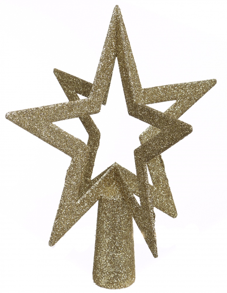 Верхівка для ялинки різдвяна зірка 3D 20 см в асортименті