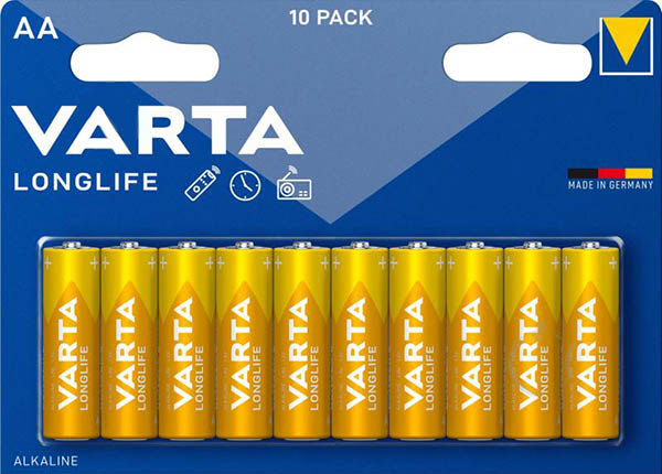 Батарейка Varta Longlife AA (R6, 316) 10 шт. (04106101461) 