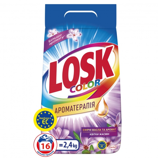 Порошок для машинного прання Losk Аромат квітки жасмину 2,4 кг 