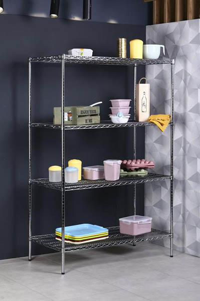 Стеллаж металлический PROзапас хромированный 1820x1210x610 мм серый (244872-4) 