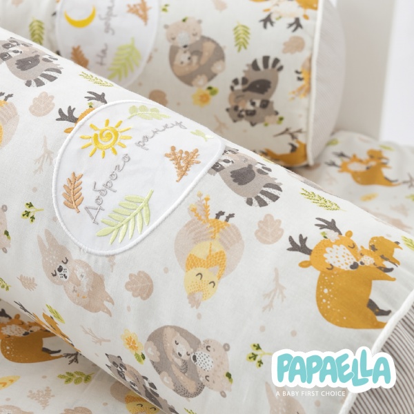 Бортик-валик захисний мультифункціональний Обіймашки 2 шт. Papaella різнокольоровий 