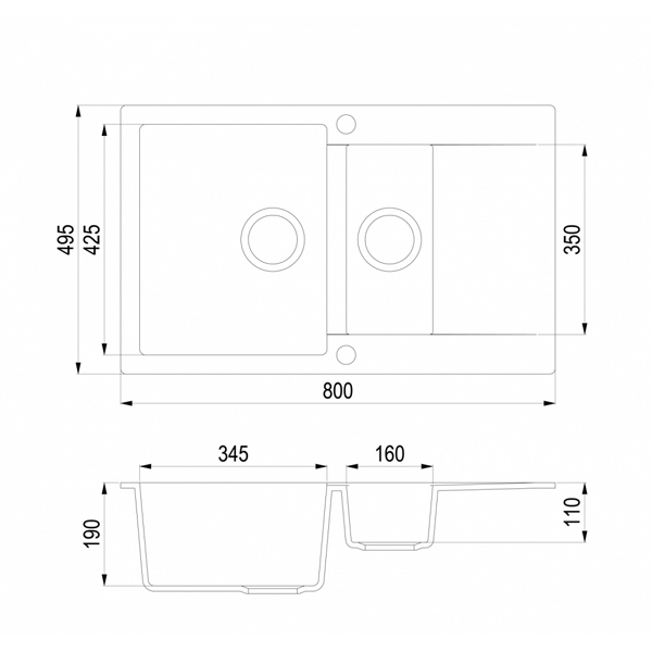 Мийка врізна Teka Clivo 60 B-TQ (40148022) топаз