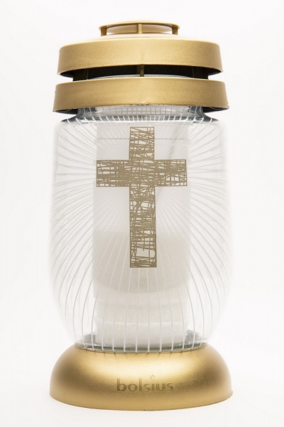 Лампада стеклянная Cross, 3 дня Bolsius