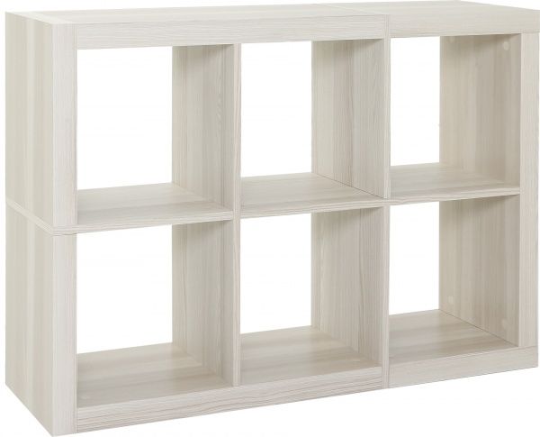 Стеллаж двухсторонний Inteo Кубус МИКС 2х3 792x1146x290 мм клен 