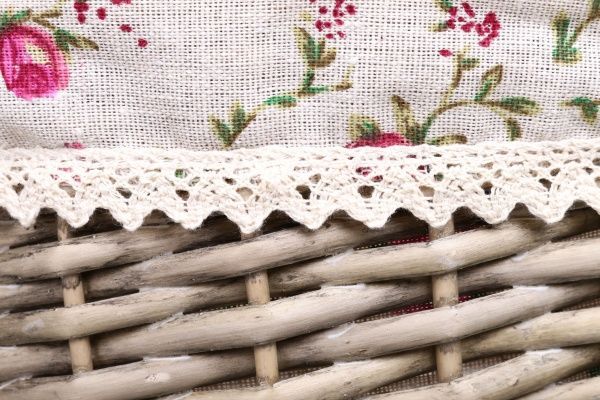 Кошик плетений з текстилем Tony Bridge Basket 34x25x15/35 см EP19-10E-1 