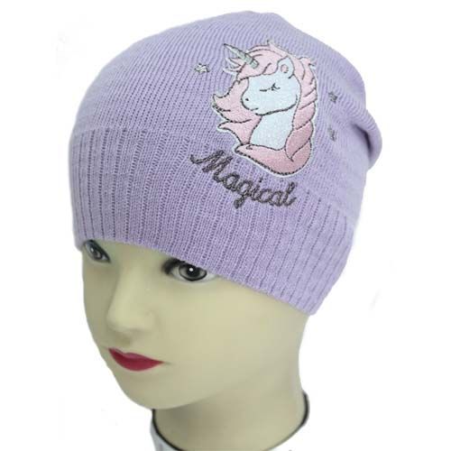 Шапка для девочек Luna Kids р.48-50 сиреневый 2274 