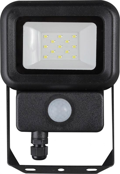 Прожектор с датчиком движения Светкомплект FL-MS 010 LED 10 Вт IP65 черный 