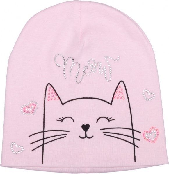 Шапочка дитяча для дівчинки Kraft 319-Т р.50-52 світло-рожевий 