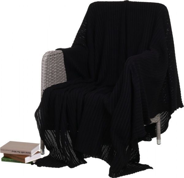 Плед Cotton 130x170 см черный La Nuit 