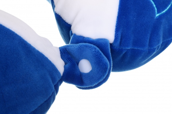 Подушка дорожня Тюлень 30х30 см синій із білим Luna