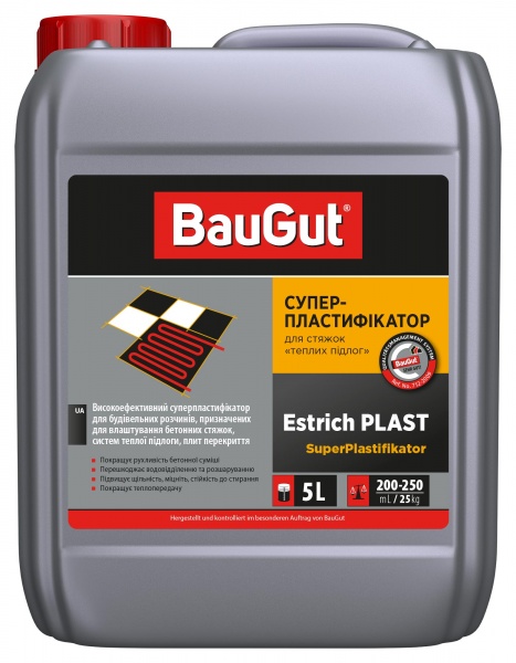 Пластификатор BauGut Estrich Plast 5 л 