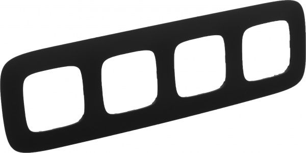 Рамка четырехместная Legrand Allure универсальная матовый черный 754404