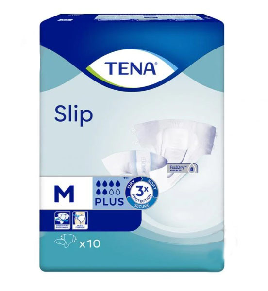 Подгузники для взрослых Tena Slip Plus Medium 73-122 см 10 шт.