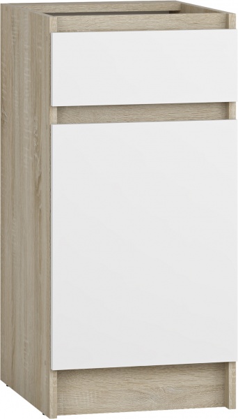 Тумба нижняя с одним ящиком МС Снежана 40х82х46,9 см, белый Грейд