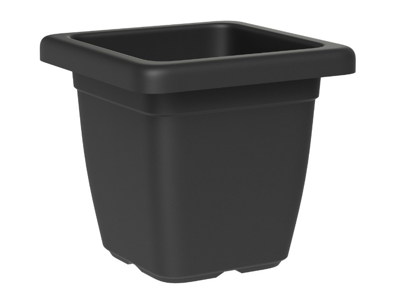 Вазон пластик NAZCA 32 см квадратний темно-сірий 14 л TeraPlast (33144032005)