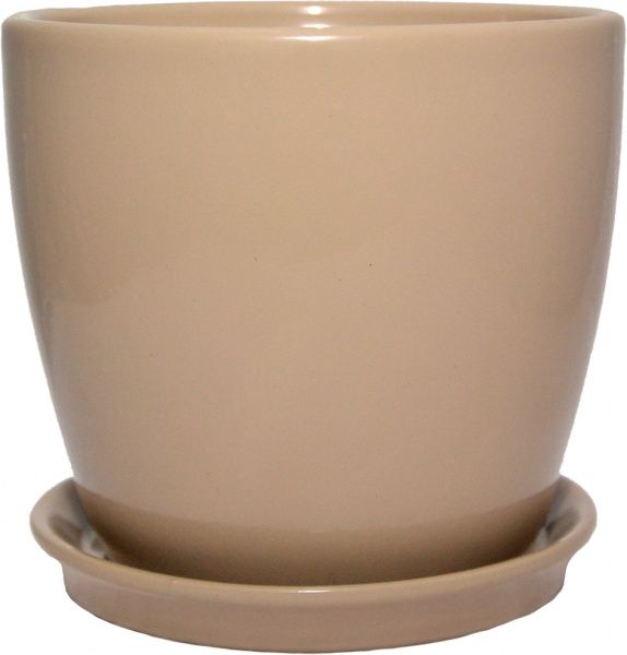 Горщик керамічний Сонет преміум круглий 3л мокко 