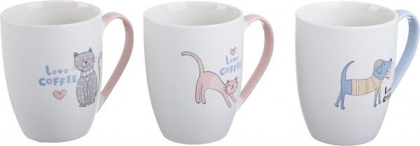 Чашка Pets Cat Gray 350 мл фарфор Fiora