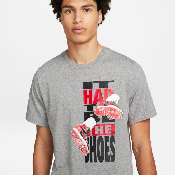 Футболка Jordan M J THE SHOES SS CREW DH8952-091 р.L сірий