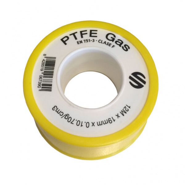 Стрічка-фум Arco PTFE GAS 19мм*12м*0,1мм 70г/м2