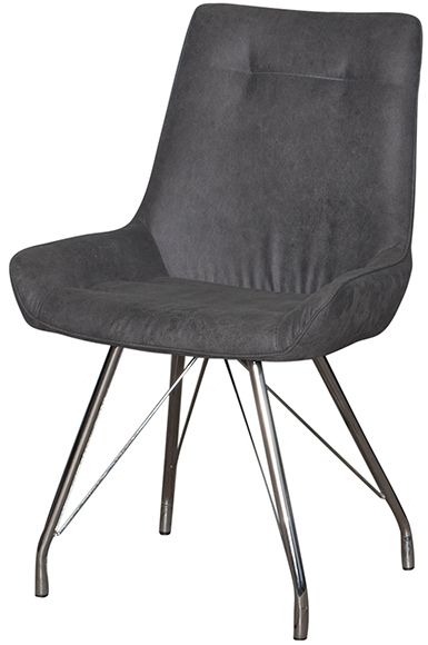 Стілець обідній Клайд С-2004 600х550х910 мм хром/сірий