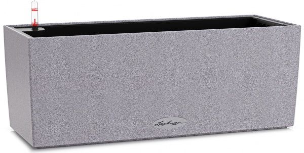 Вазон пластиковый Lechuza BALCONERA Stone 50 прямоугольный 8л серый камень (15650) 